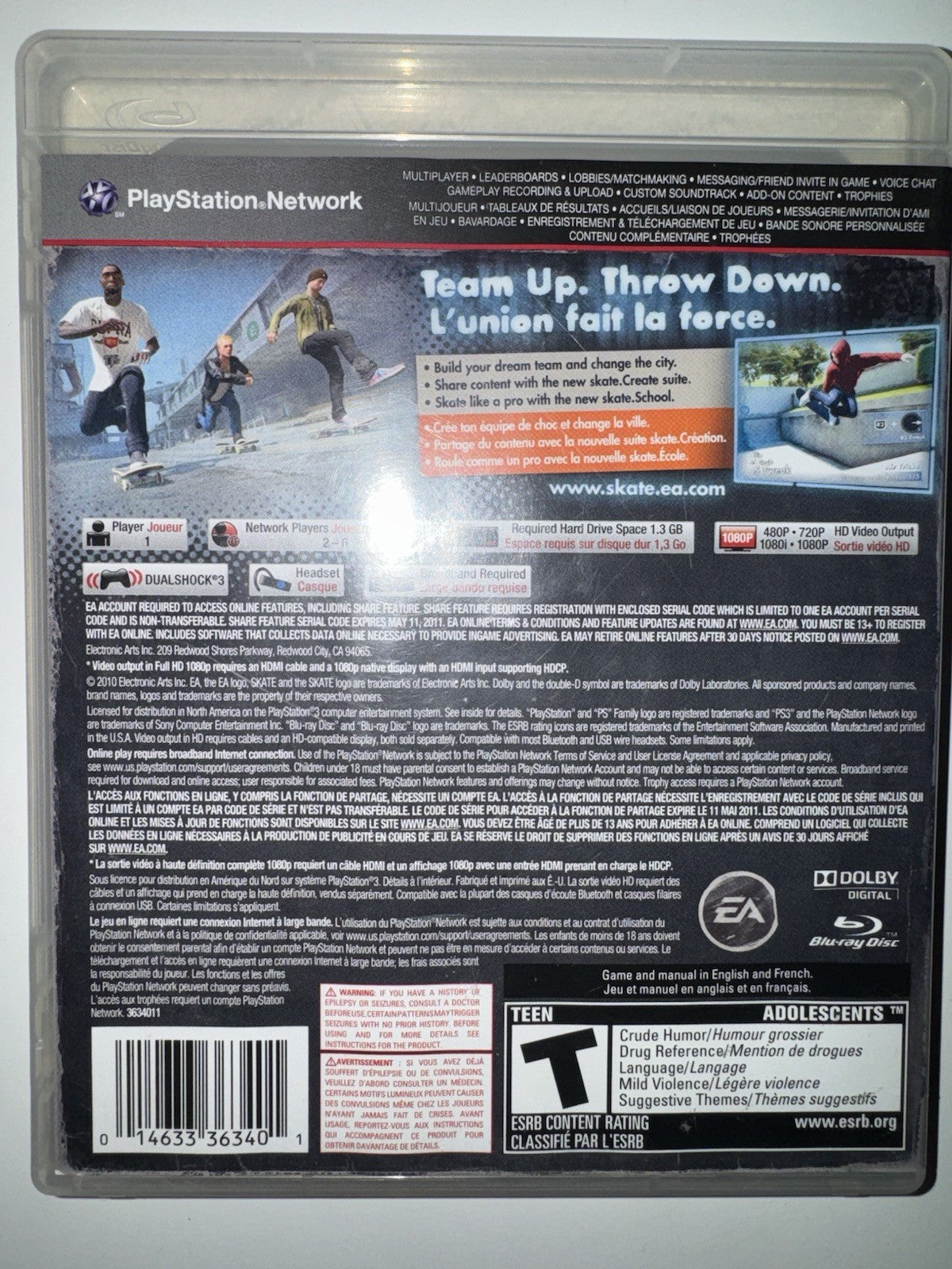 Skate 3 (Sony PlayStation 3, 2010) Complete CIB PS3