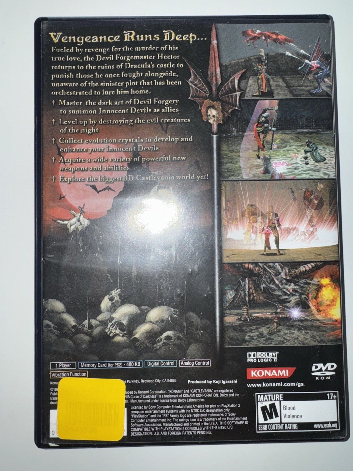 Castlevania: Curse of Darkness (Sony PlayStation 2, 2005) PS2