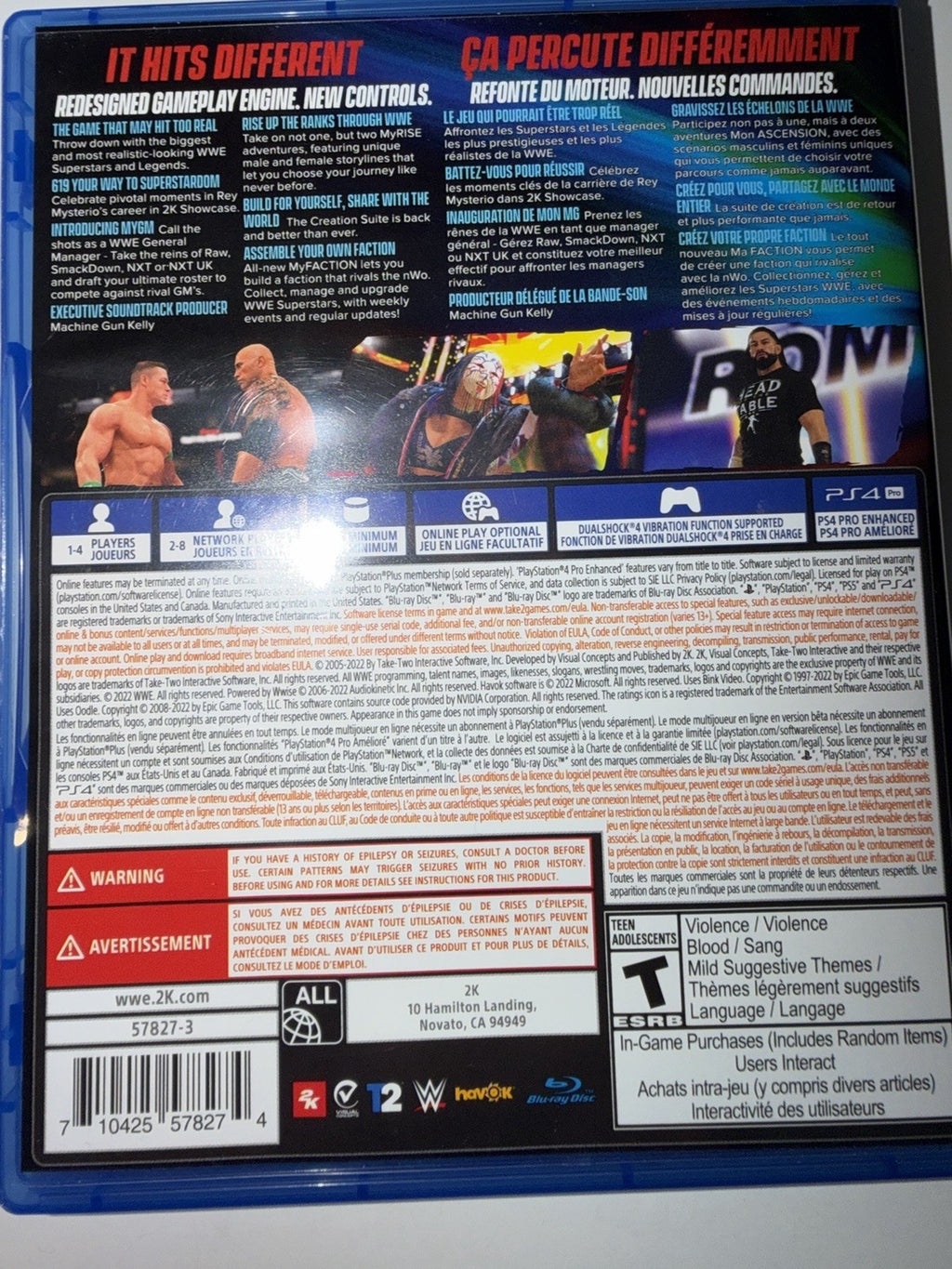 WWE 2K22 (Sony PlayStation 4, 2021) PS4