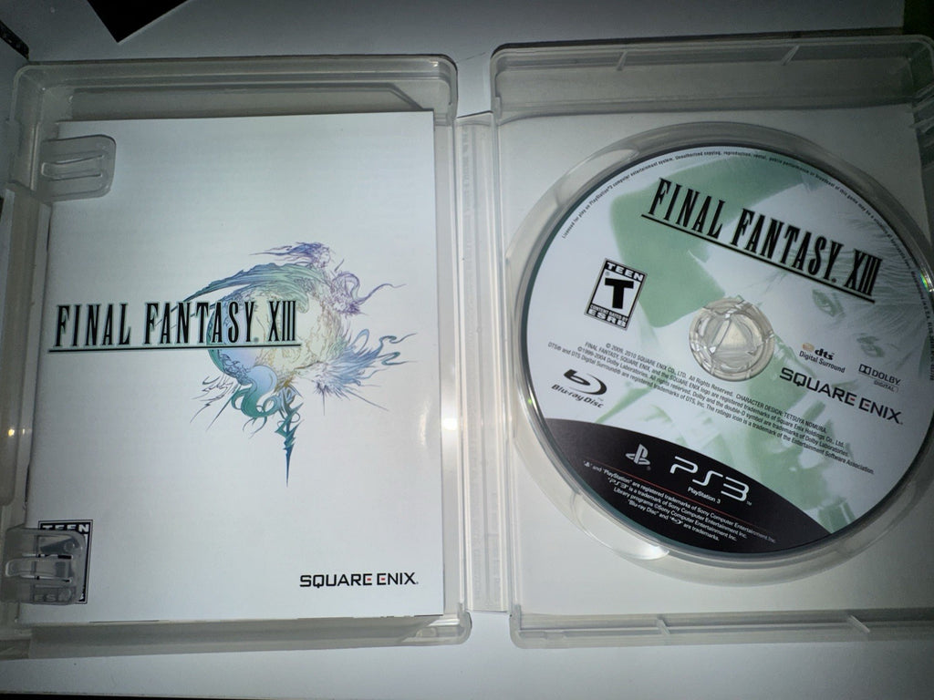 Final Fantasy XIII (Sony PlayStation 3, 2010) CIB COMPLETE + MANUAL PS3