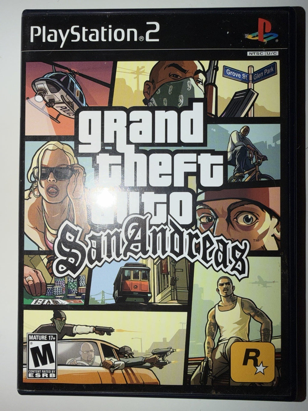 Grand Theft Auto: San Andreas (Sony PlayStation 2, 2004) CIB COMPLETE + MAP