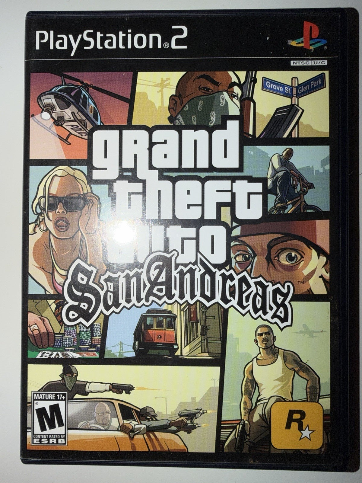 Grand Theft Auto: San Andreas (Sony PlayStation 2, 2004) CIB COMPLETE + MAP