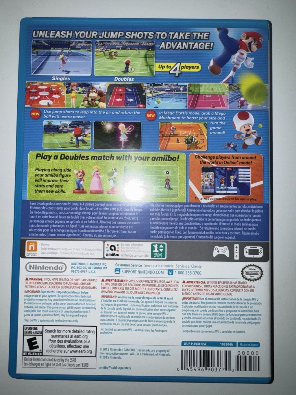 Mario Tennis: Ultra Smash (Nintendo Wii U, 2015)