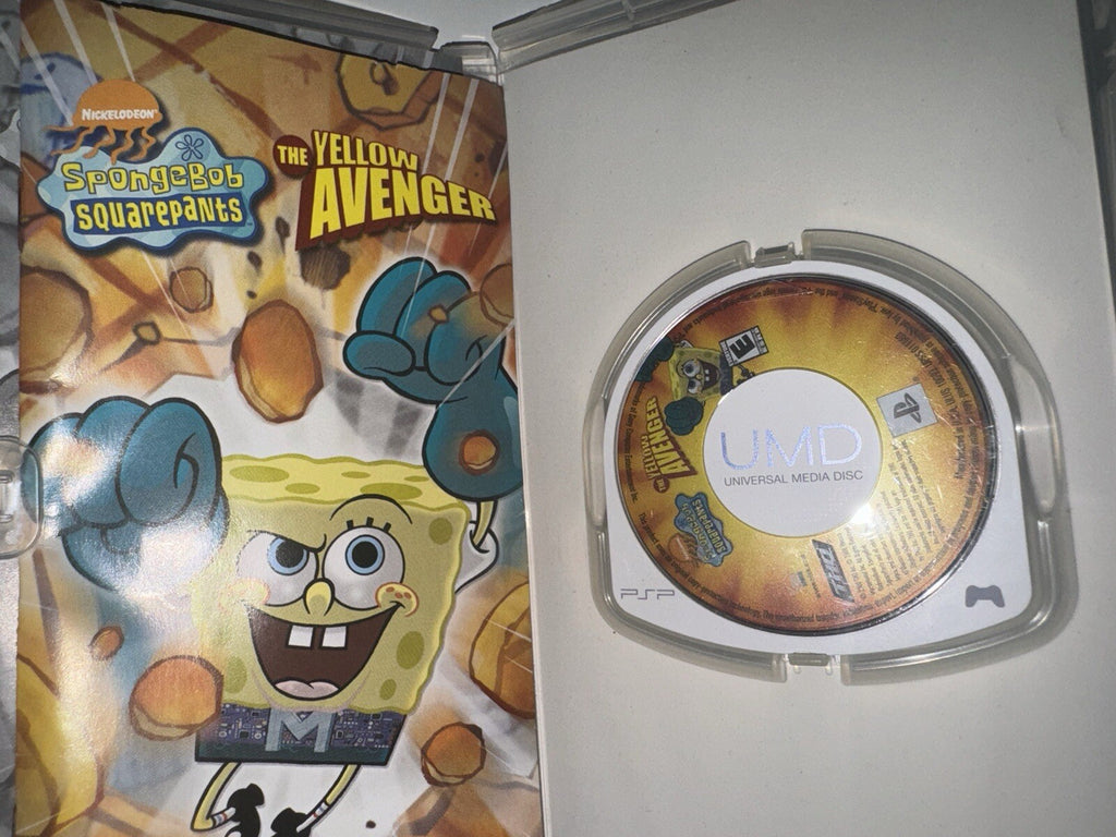 SpongeBob SquarePants: The Yellow Avenger (Sony PSP, 2006) CIB COMPLETE + MANUAL