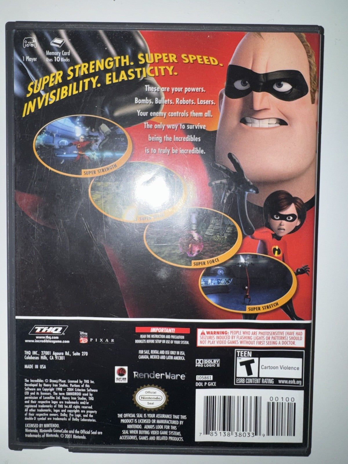 The Incredibles (Nintendo GameCube, 2004) CIB COMPLETE GC