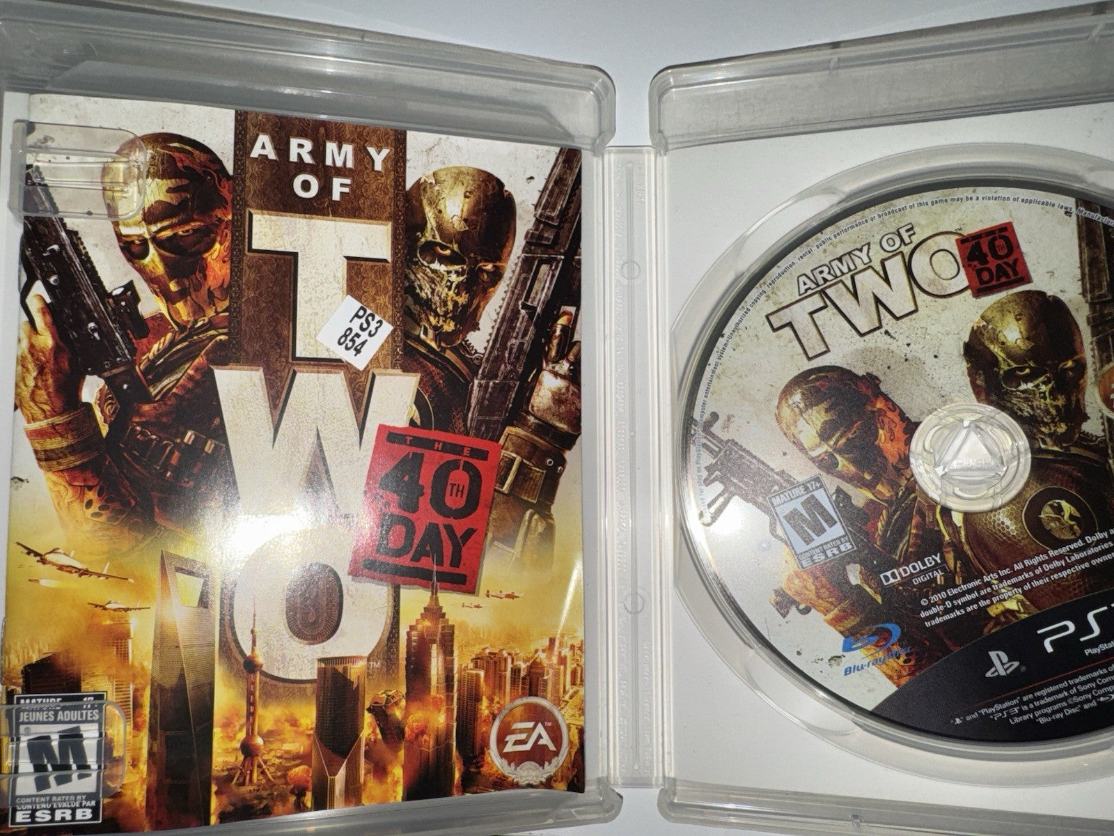 Army of Two: The 40th Day (Sony PlayStation 3, 2010) CIB COMPLETE PS3