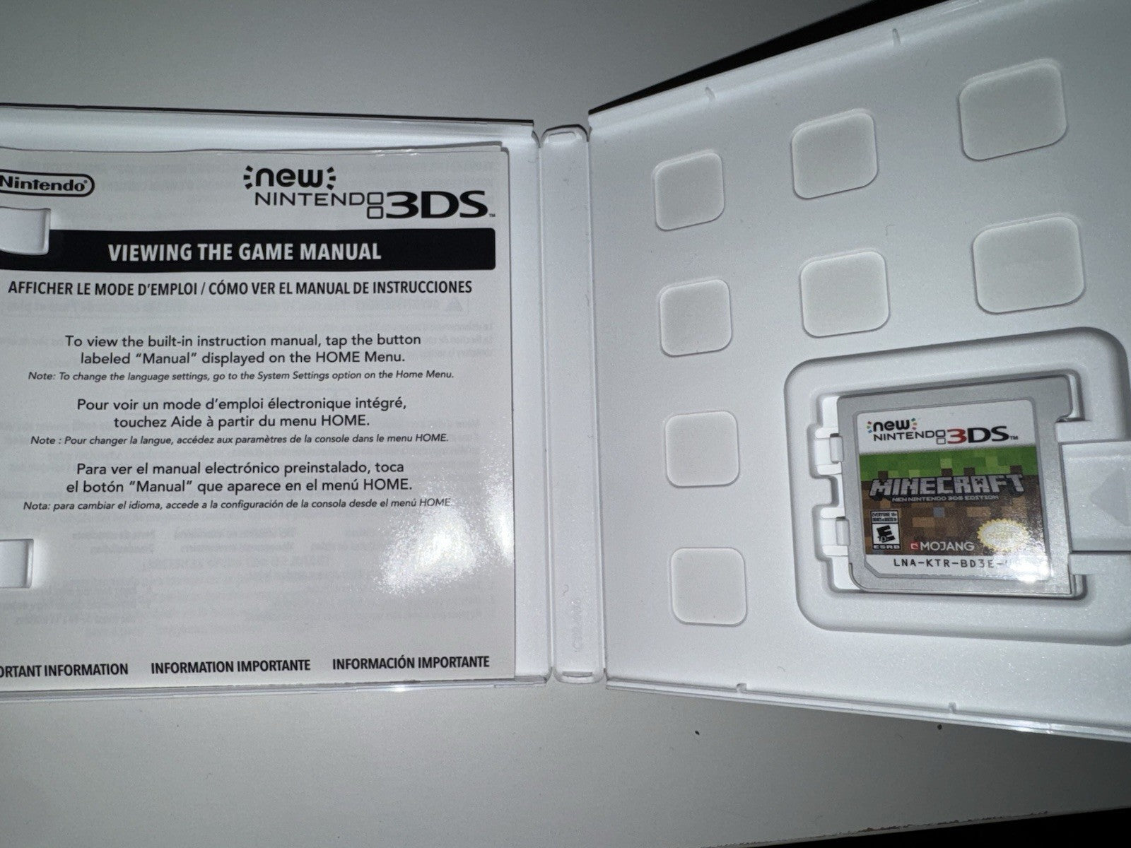 Minecraft New Nintendo 3DS Edition (Nintendo 3DS, 2017) CIB Complete