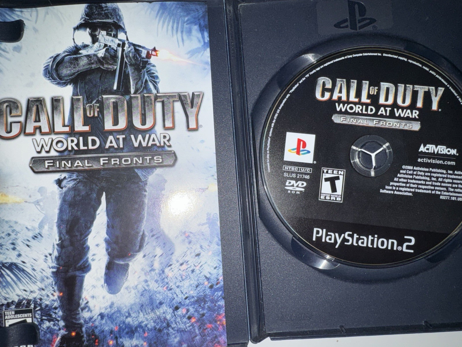 Call of Duty: World at War Final Fronts (PlayStation 2, 2008) CIB COMPLETE PS2