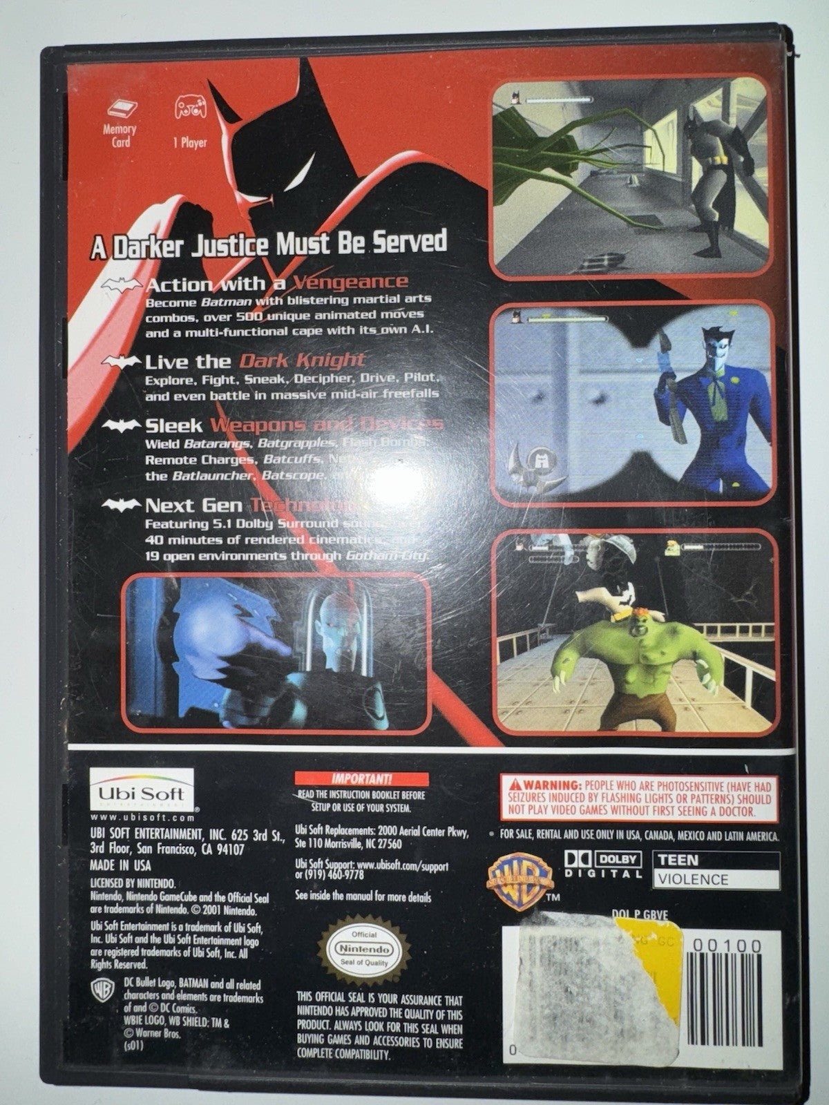 Batman: Vengeance (Nintendo GameCube, 2001) GC