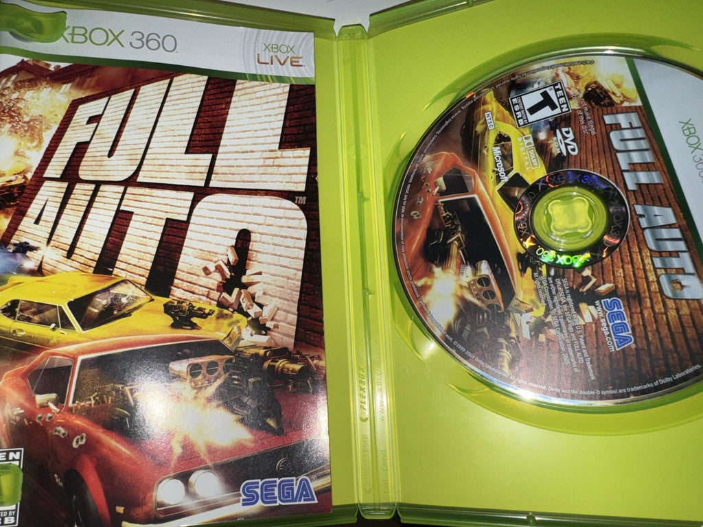 Full Auto (Microsoft Xbox 360, 2006) CIB COMPLETE + MANUAL XB360