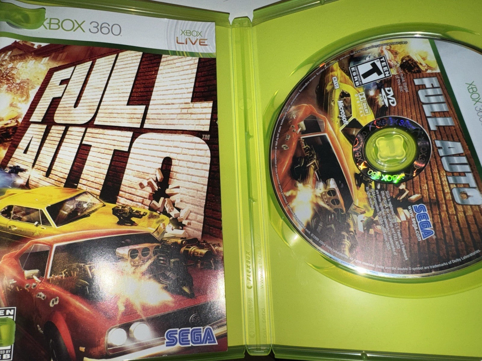 Full Auto (Microsoft Xbox 360, 2006) CIB COMPLETE + MANUAL XB360