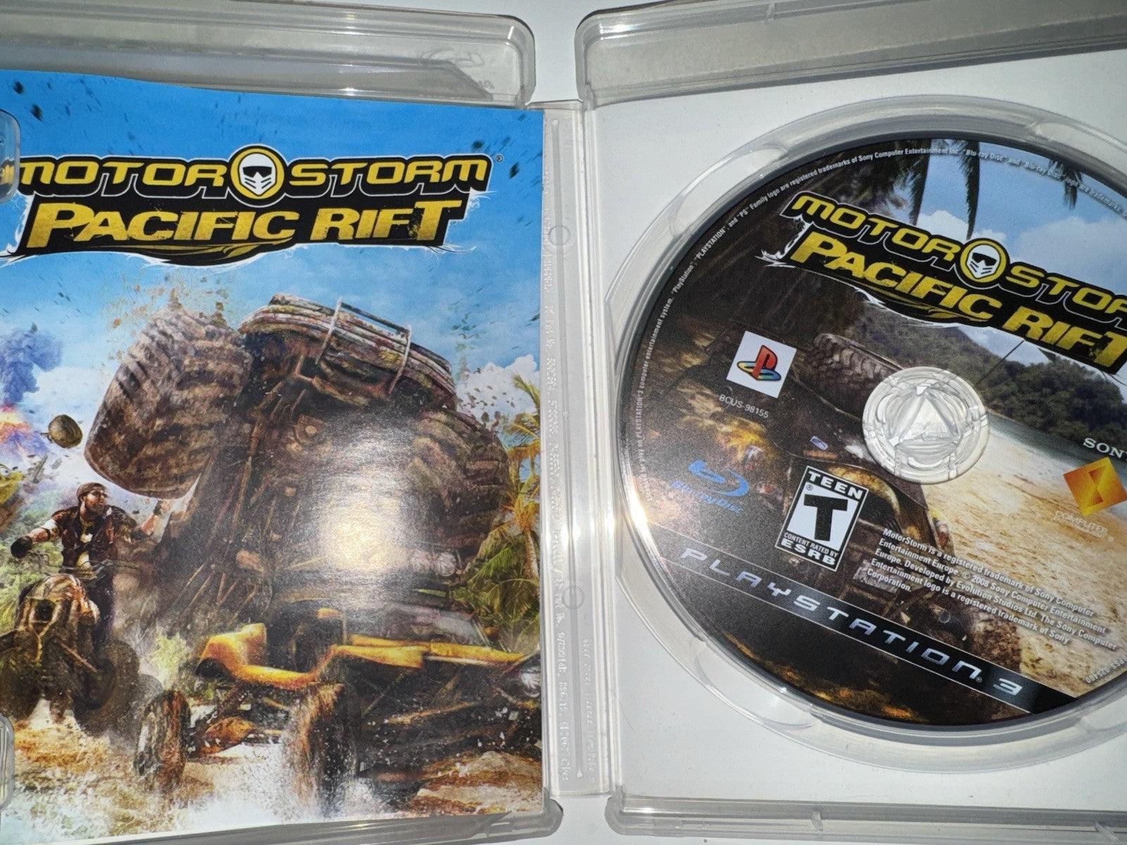 MotorStorm: Pacific Rift (Sony PlayStation 3, 2008) CIB COMPLETE + MANUAL PS3