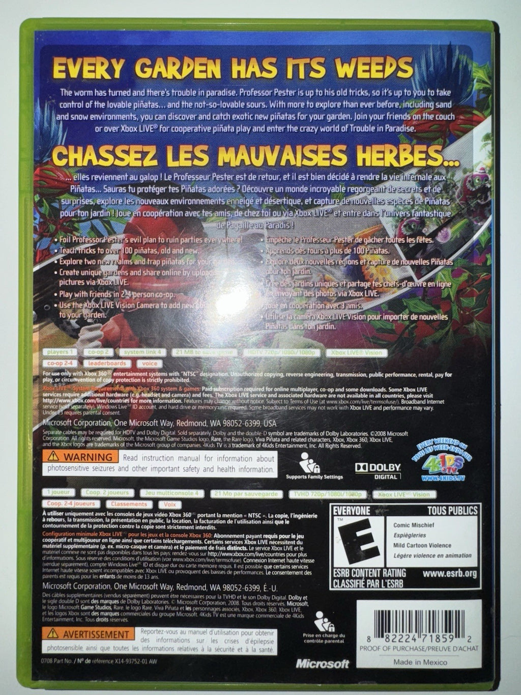 Viva Pinata: Trouble in Paradise (Microsoft Xbox 360, 2008) CIB COMPLETE XB360