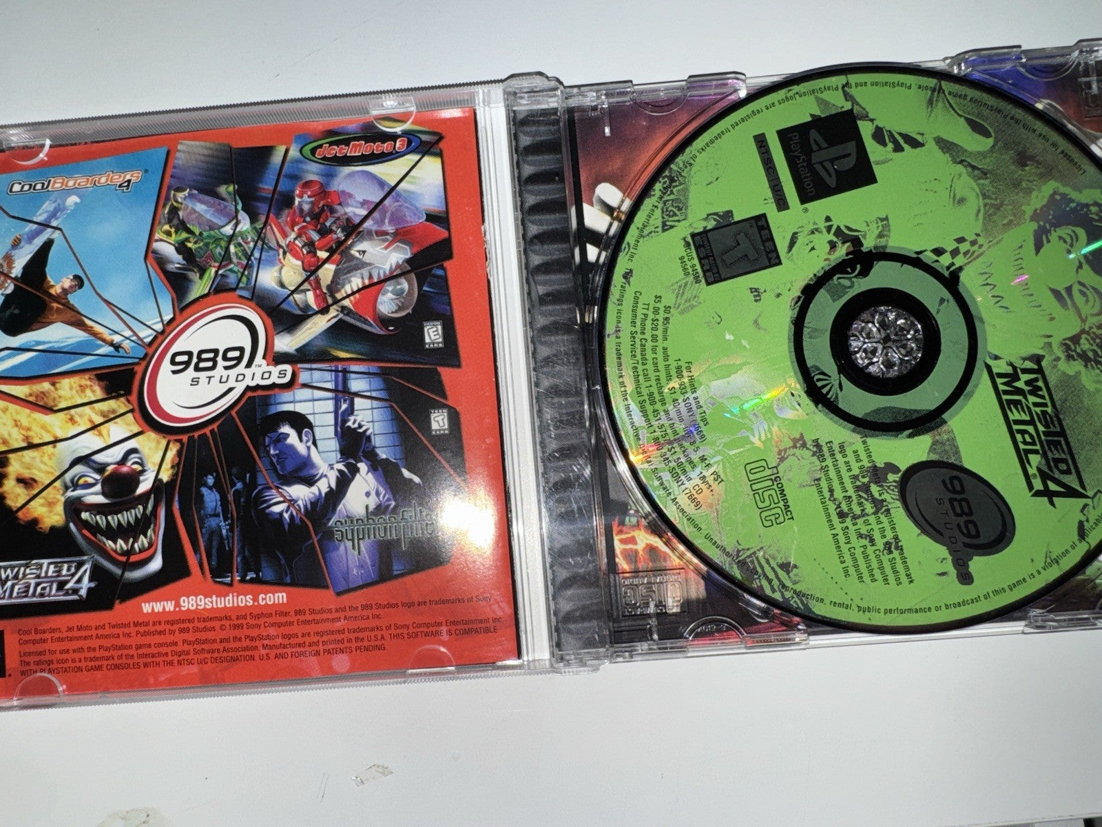 Twisted Metal 4 (Sony PlayStation 1, 1999) CIB COMPLETE + MANUAL PS1