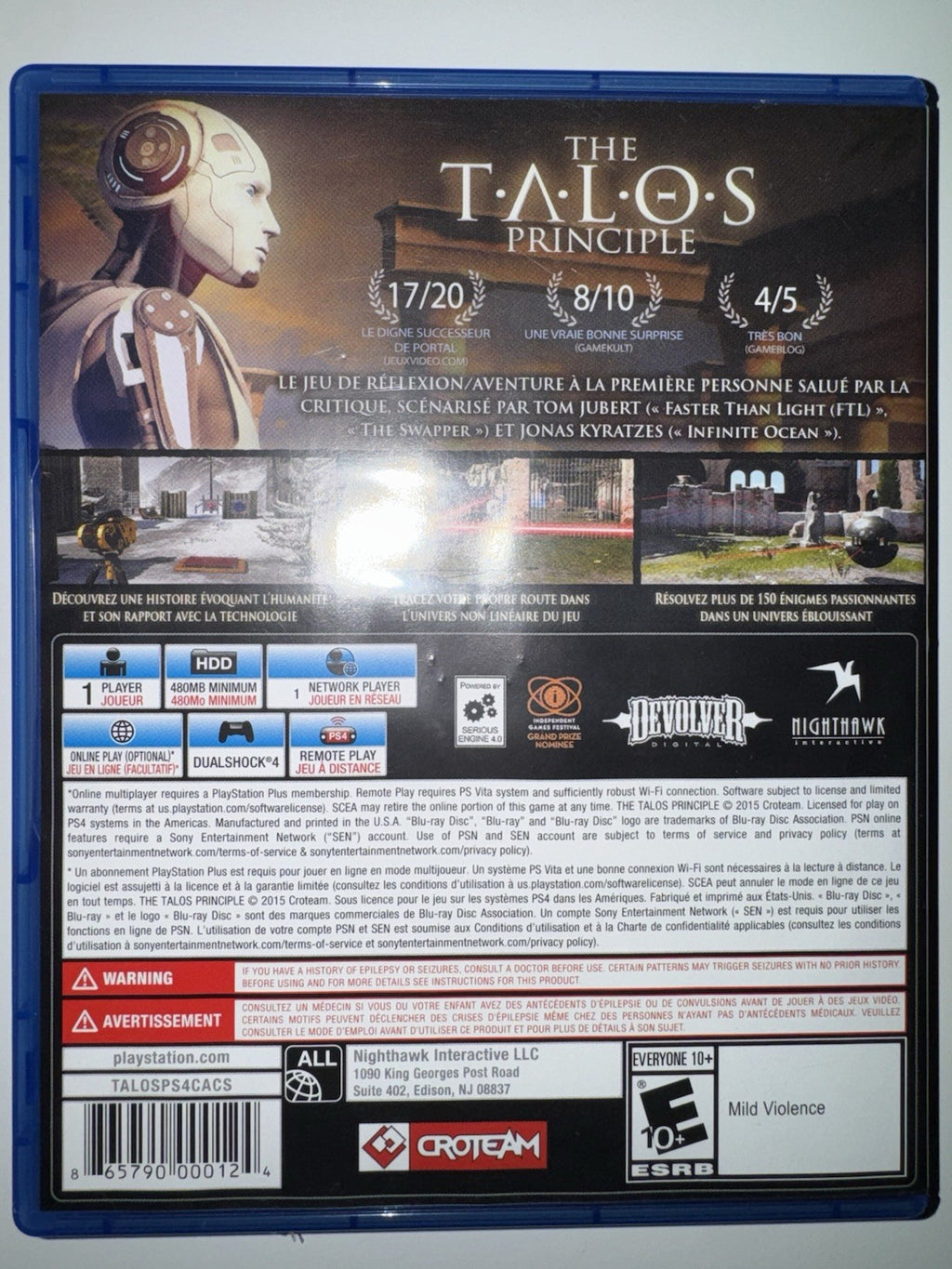 The Talos Principle Deluxe Edition (PlayStation 4, 2015) PS4
