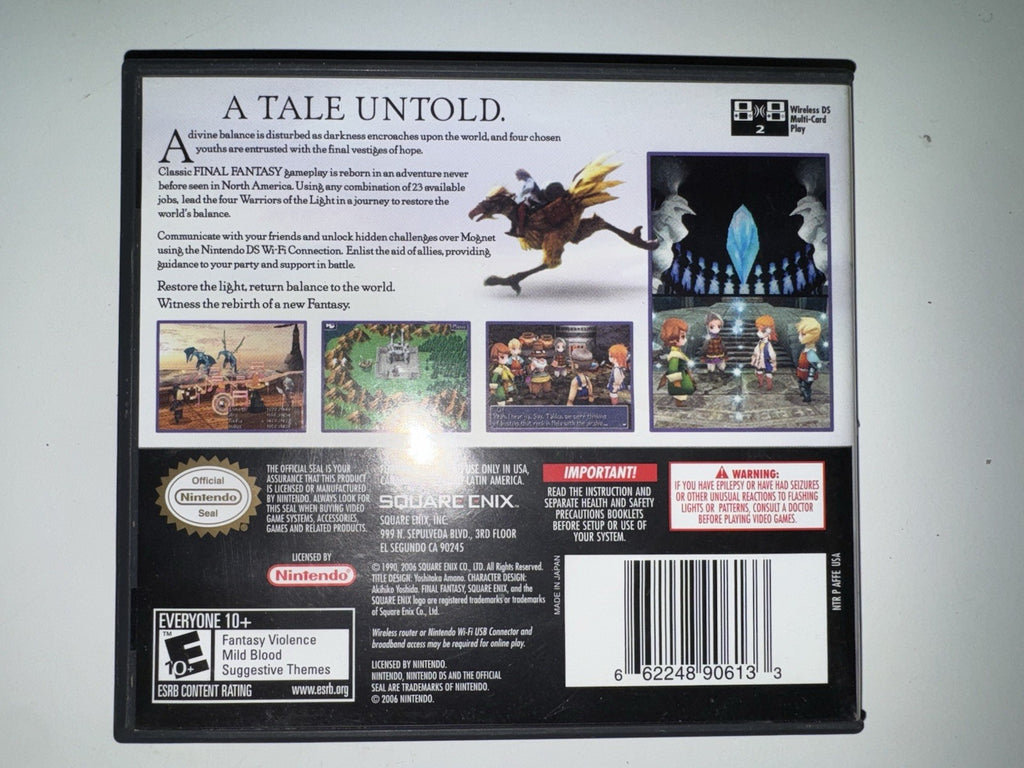 Final Fantasy III 3 (Nintendo DS, 2006) DS