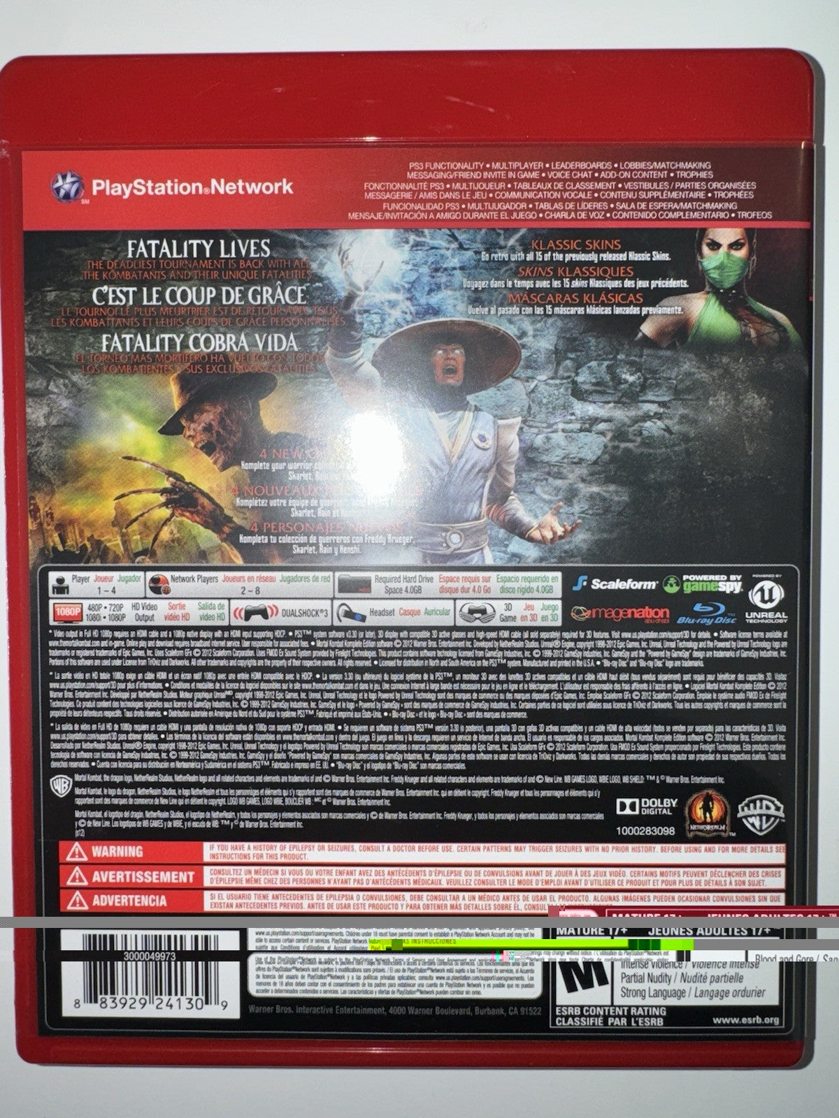 Mortal Kombat Komplete Edition (Sony PlayStation 3, 2012) CIB COMPLETE PS3