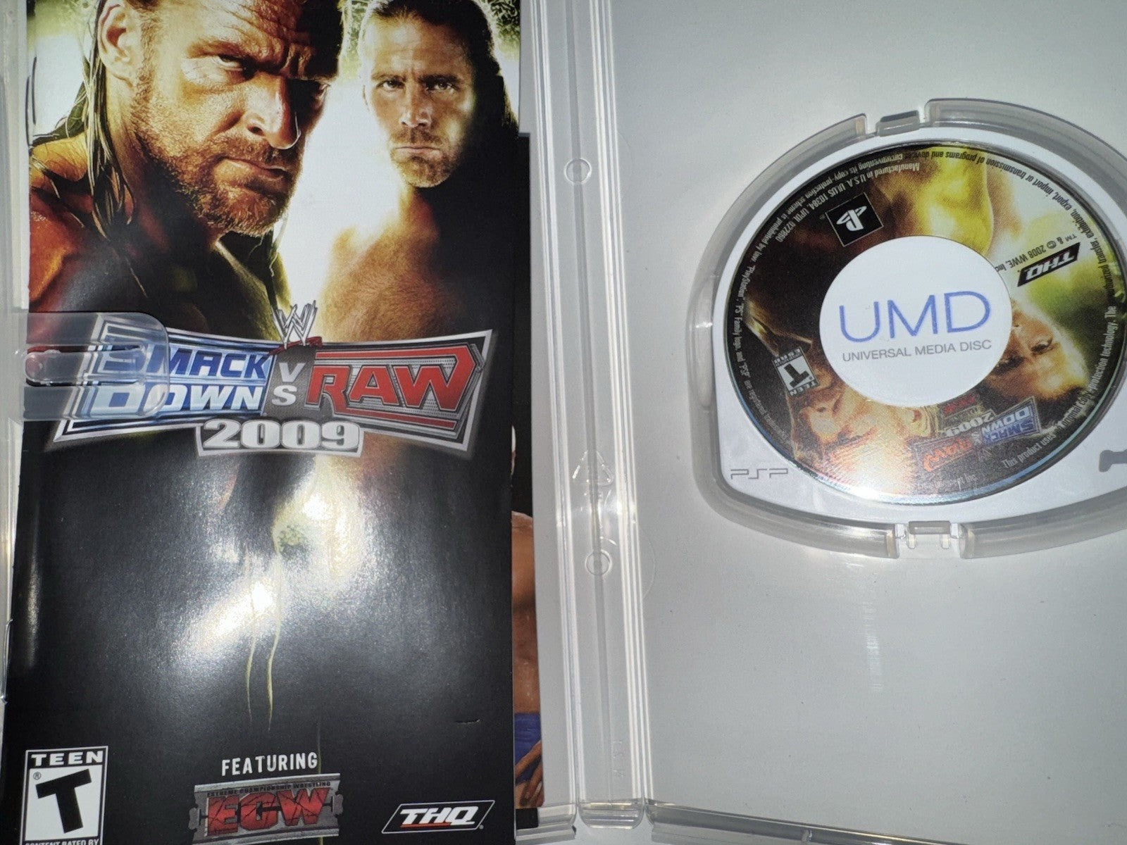 WWE SmackDown vs. Raw 2009 Featuring ECW (Sony PSP, 2008) CIB COMPLETE PSP