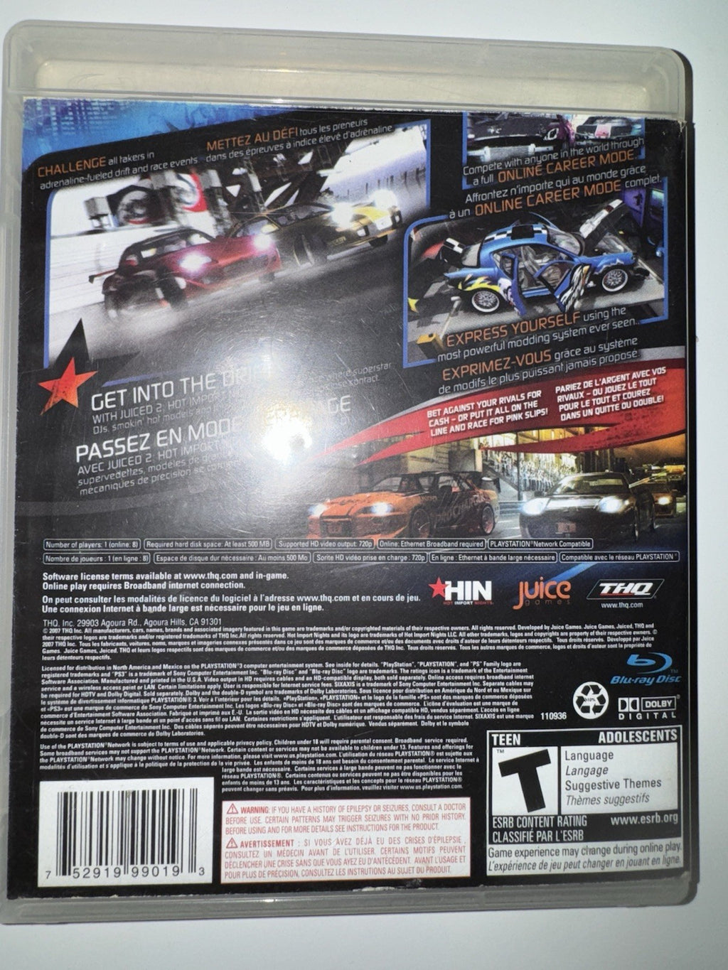 Juiced 2: Hot Import Nights (Sony PS3, 2007)  PlayStation 3