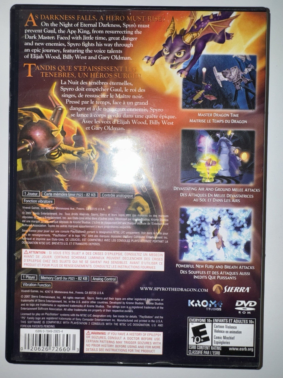 Legend of Spyro: The Eternal Night (Sony PlayStation 2, 2007) CIB COMPLETE PS2