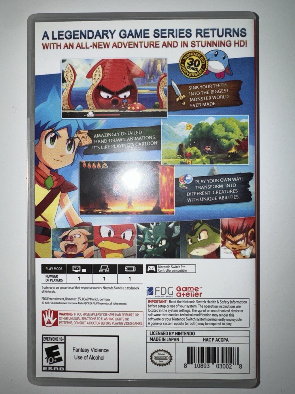 Monster Boy and The Cursed Kingdom - CIB - COMPLETE (Nintendo Switch, 2018) NSW