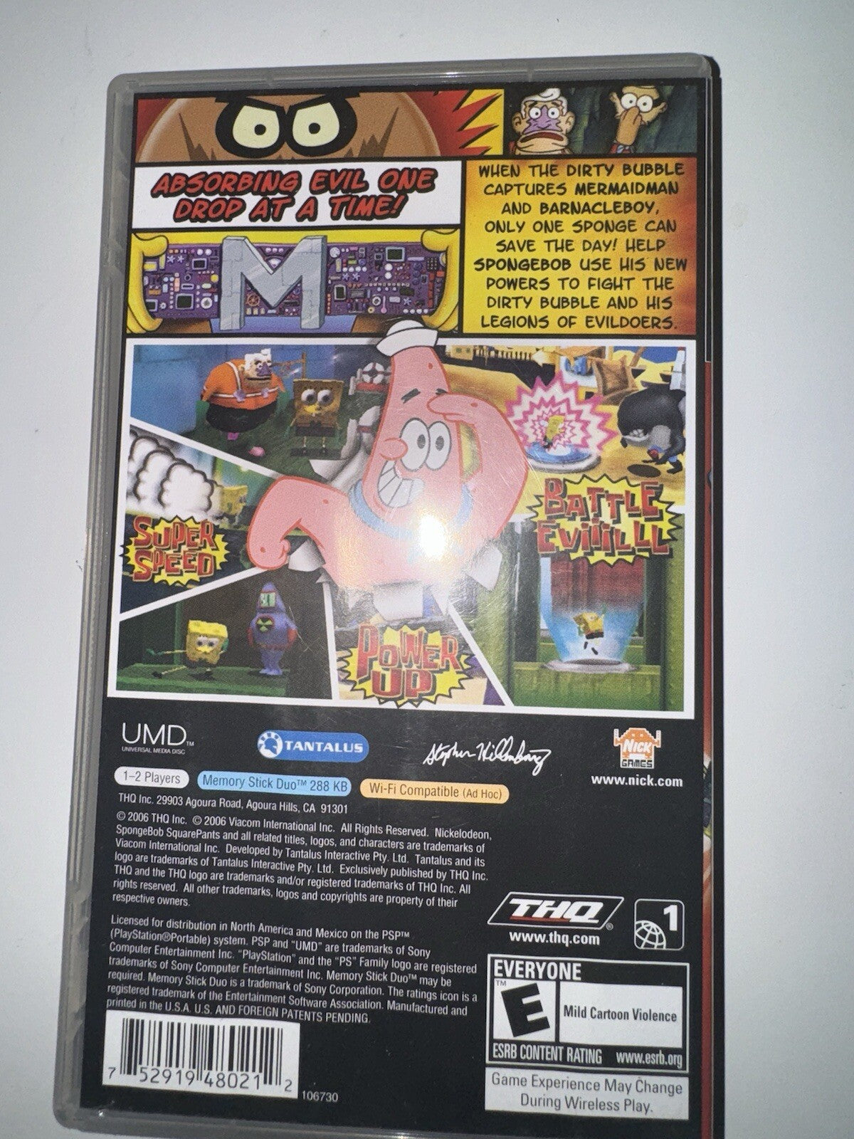 SpongeBob SquarePants: The Yellow Avenger (Sony PSP, 2006) CIB COMPLETE + MANUAL