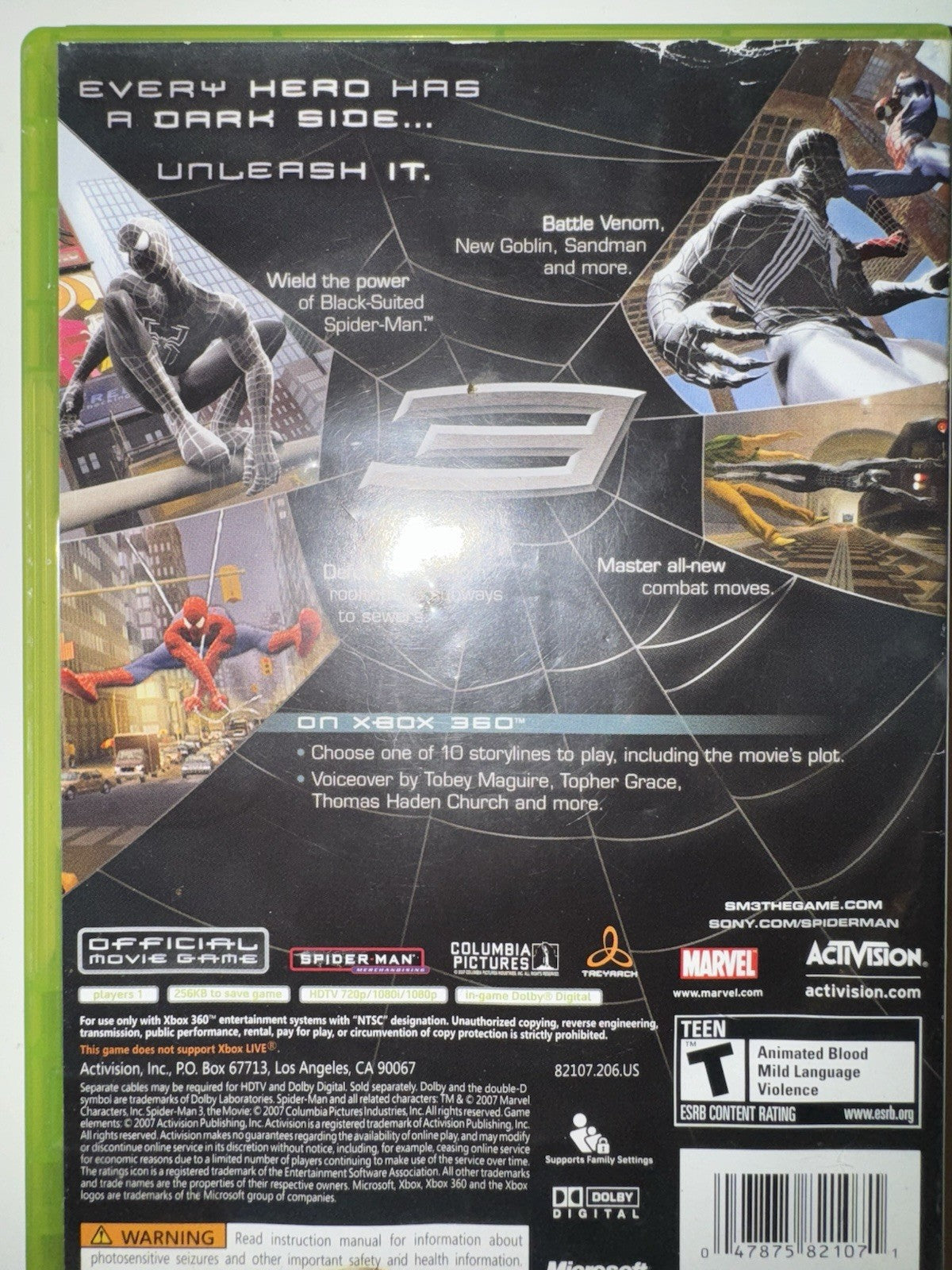 Spider-Man 3 (Microsoft Xbox 360, 2007) CIB COMPLETE + MANUAL  XB360