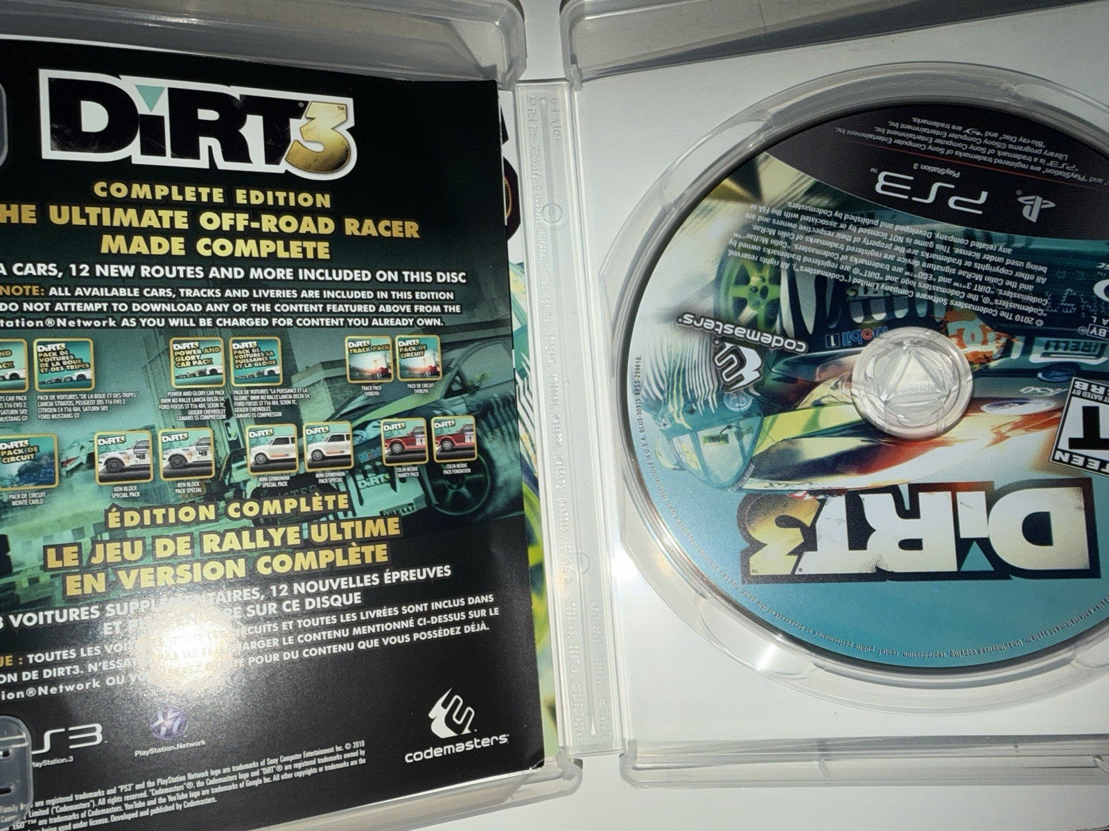 Dirt 3 - Complete Edition (Sony PlayStation 3, 2012) CIB COMPLETE PS3