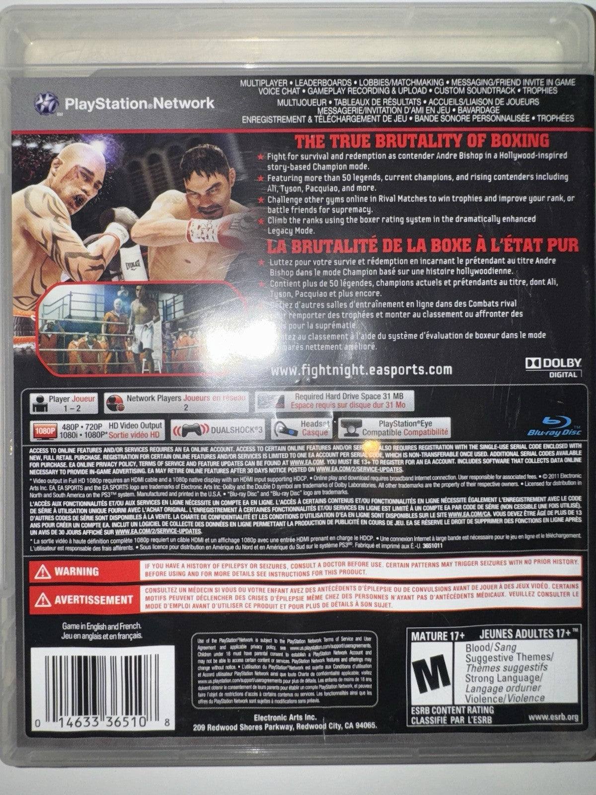Fight Night Champion -Sony PlayStation 3 (2011) CIB COMPLETE + MANUAL PS3