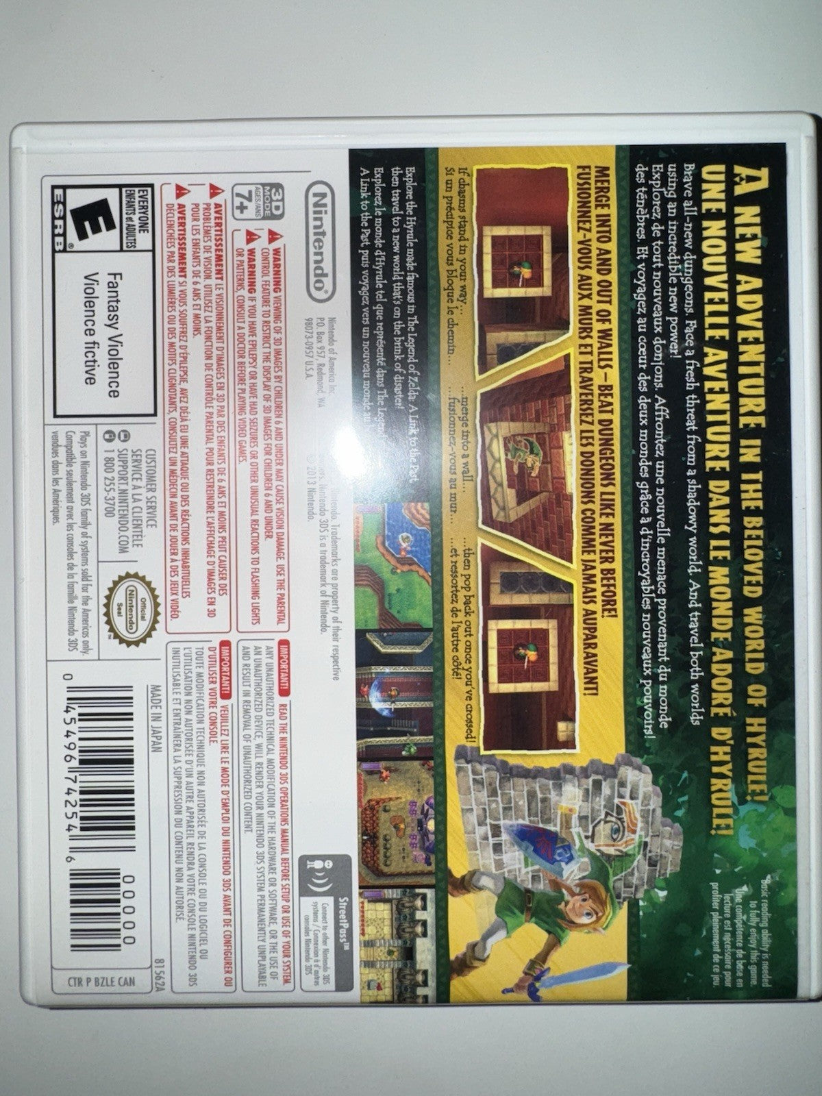 The Legend of Zelda: A Link Between Worlds (Nintendo 3DS, 2013) 3DS