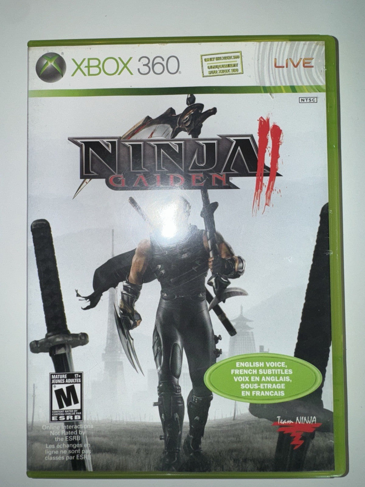 Ninja Gaiden II 2 (Microsoft Xbox 360) CIB COMPLETE XB360