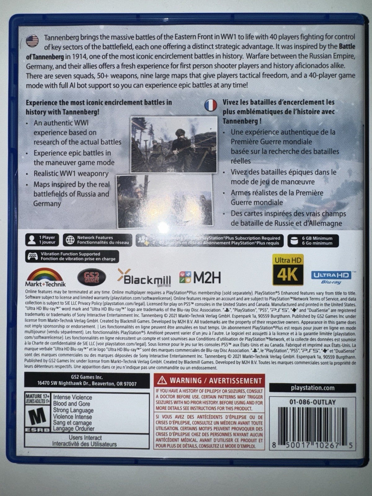 WWI: Tannenberg - Eastern Front [Sony PlayStation 5] PS5