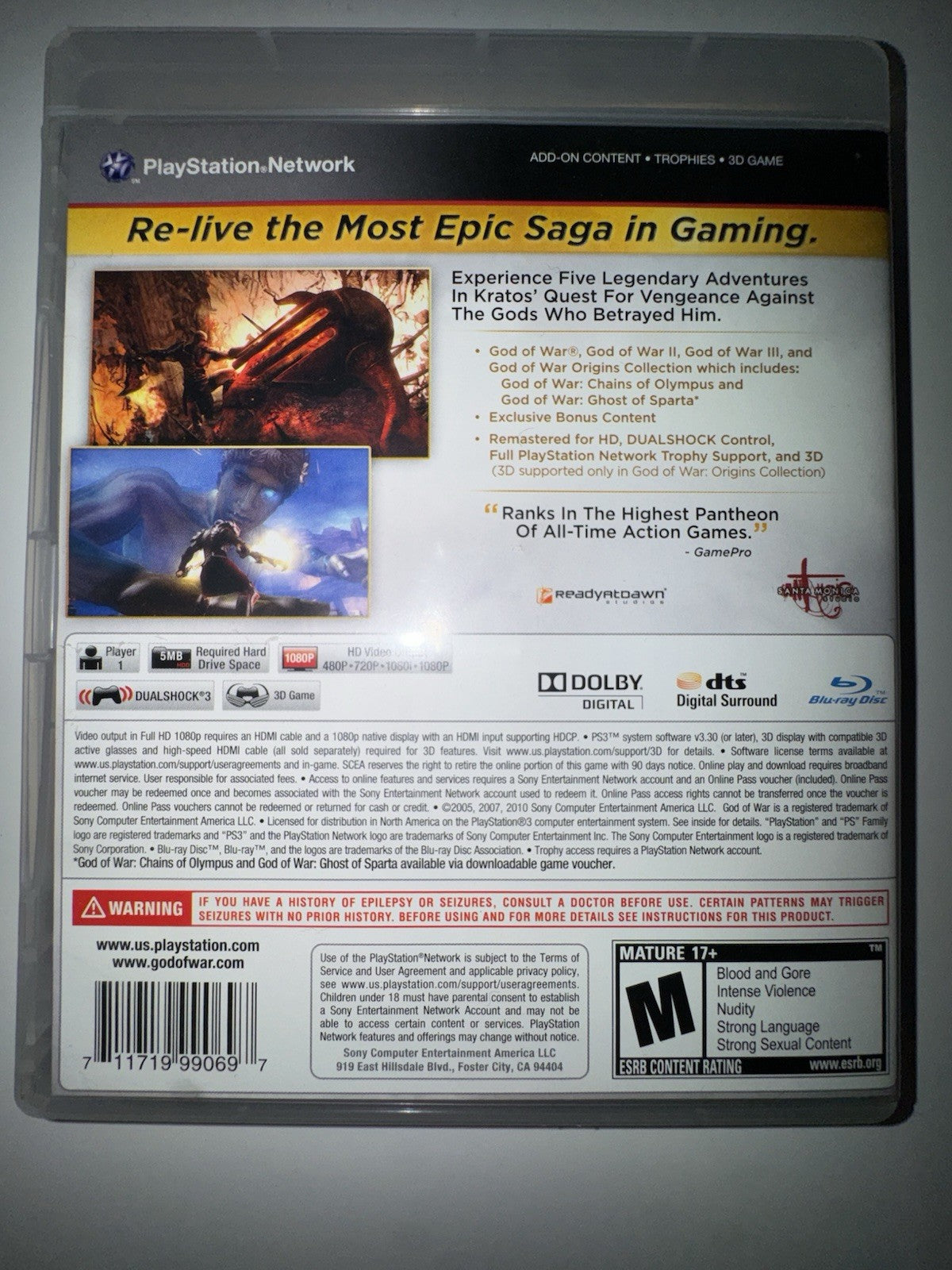 God of War Saga (Sony PlayStation 3, 2012) PS3