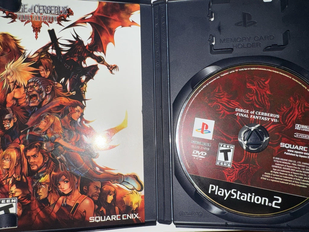 Final Fantasy VII: Dirge of Cerberus (PlayStation 2, 2006)  CIB COMPLETE PS2