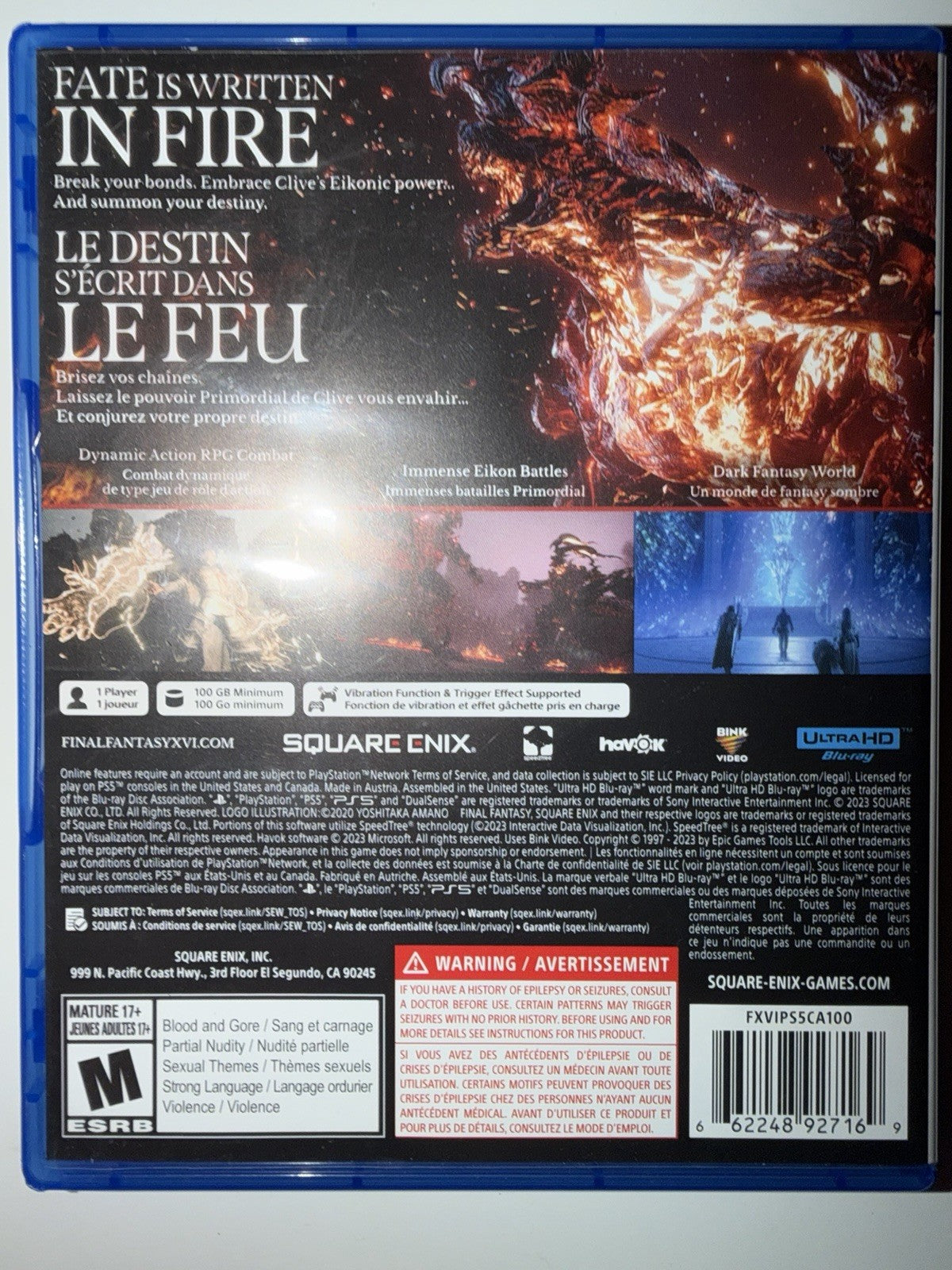 Final Fantasy XVI 16 - Sony PlayStation 5 PS5