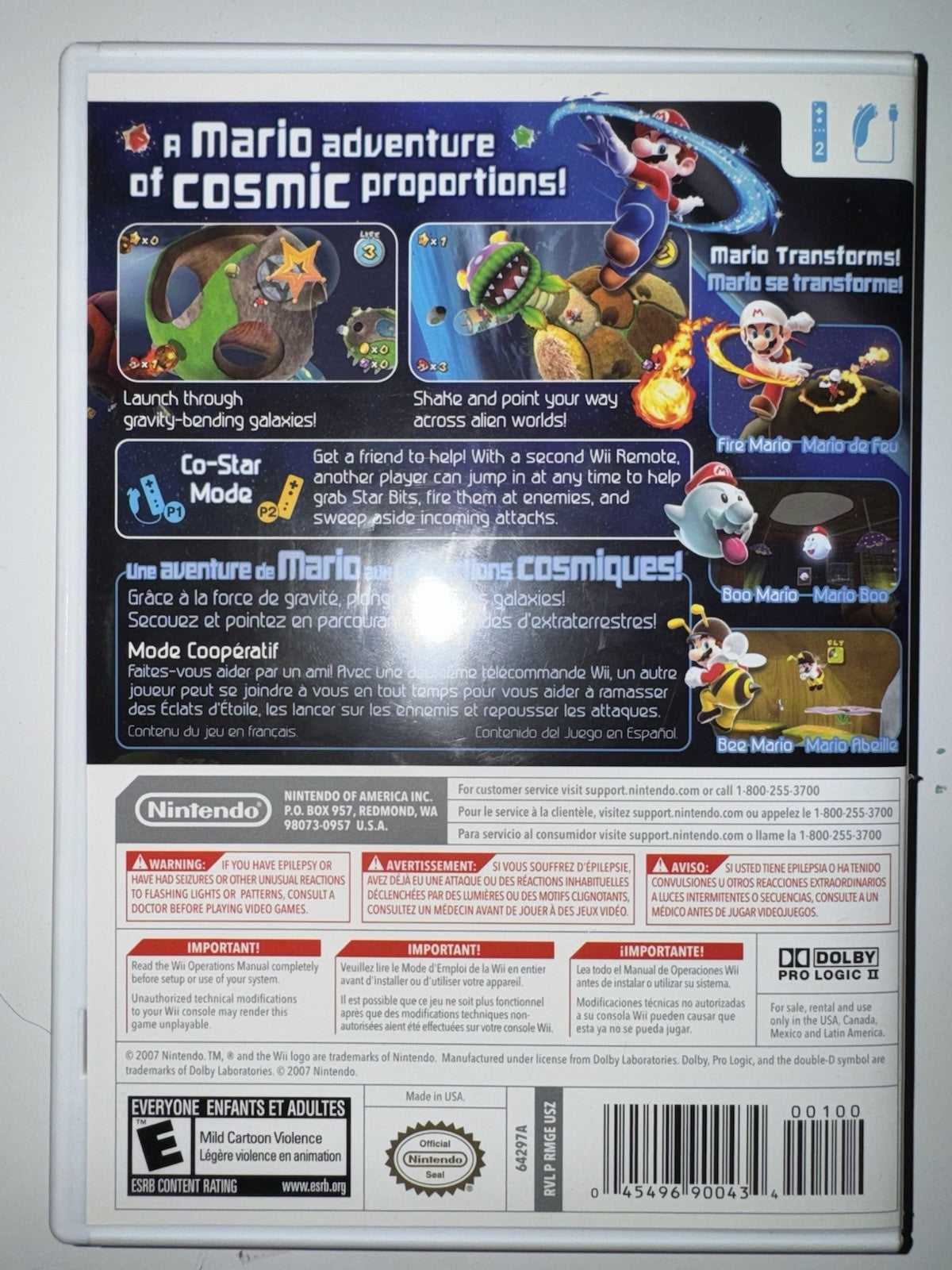 Super Mario Galaxy (Nintendo Wii, 2007) CIB COMPLETE + MANUAL WII