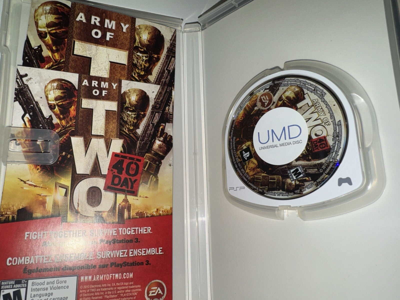 Army of Two: The 40th Day (Sony PSP, 2010) CIB COMPLETE + MANUAL PSP