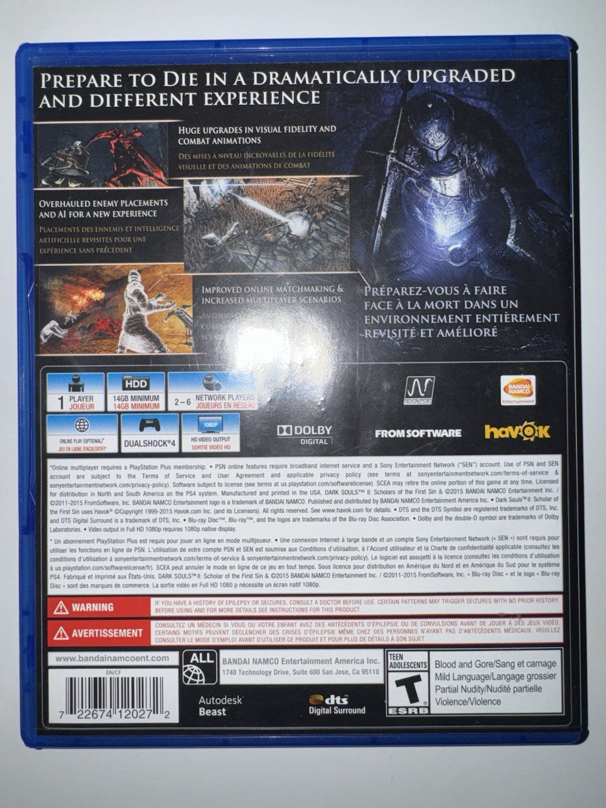 Dark Souls II: Scholar of the First Sin (Sony PlayStation 4, 2015) PS4