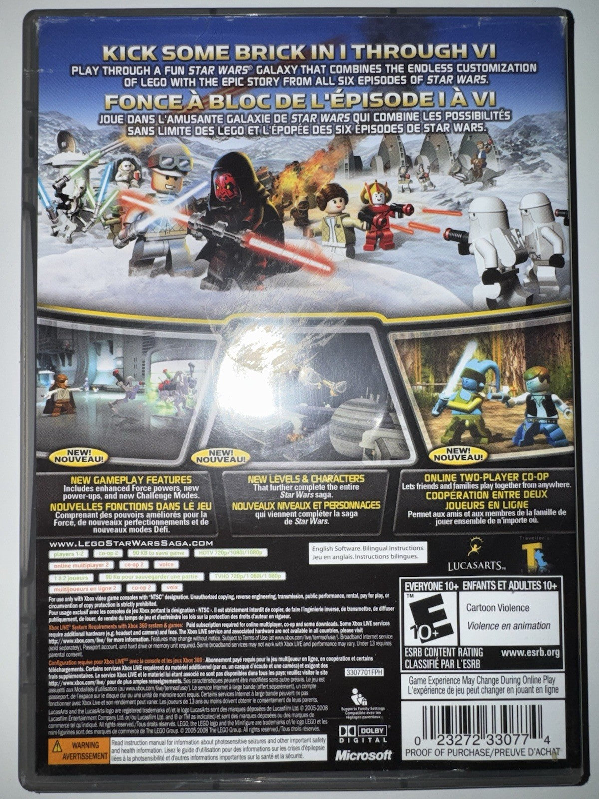 LEGO Star Wars The Complete Saga(Microsoft Xbox 360, 2007) CIB XB360 (PH)