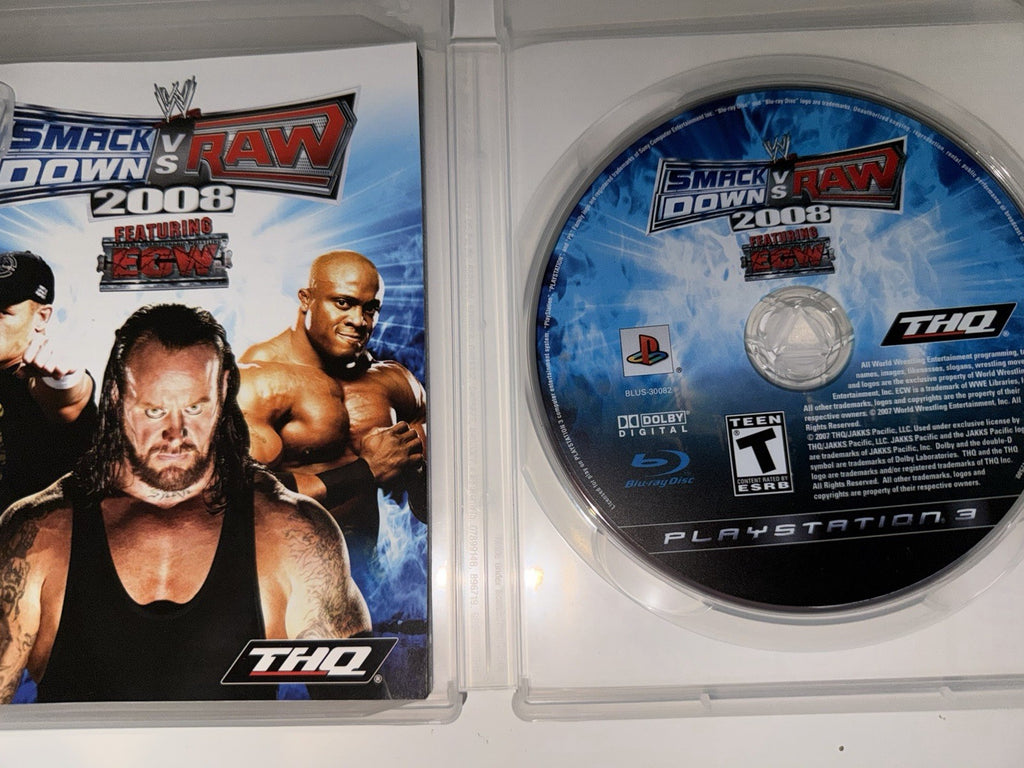 WWE Smackdown Vs. Raw 2008 ECW (Sony PlayStation 3, 2007) CIB COMPLETE PS3