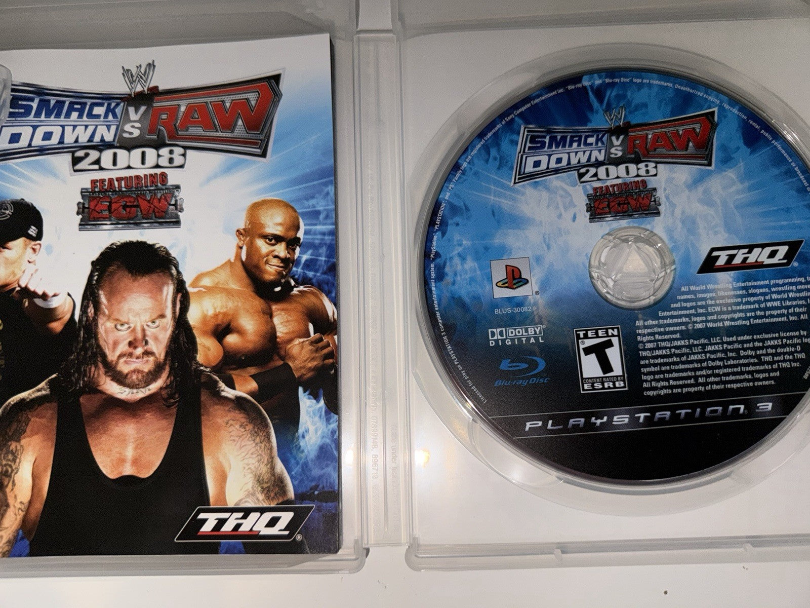WWE Smackdown Vs. Raw 2008 ECW (Sony PlayStation 3, 2007) CIB COMPLETE PS3