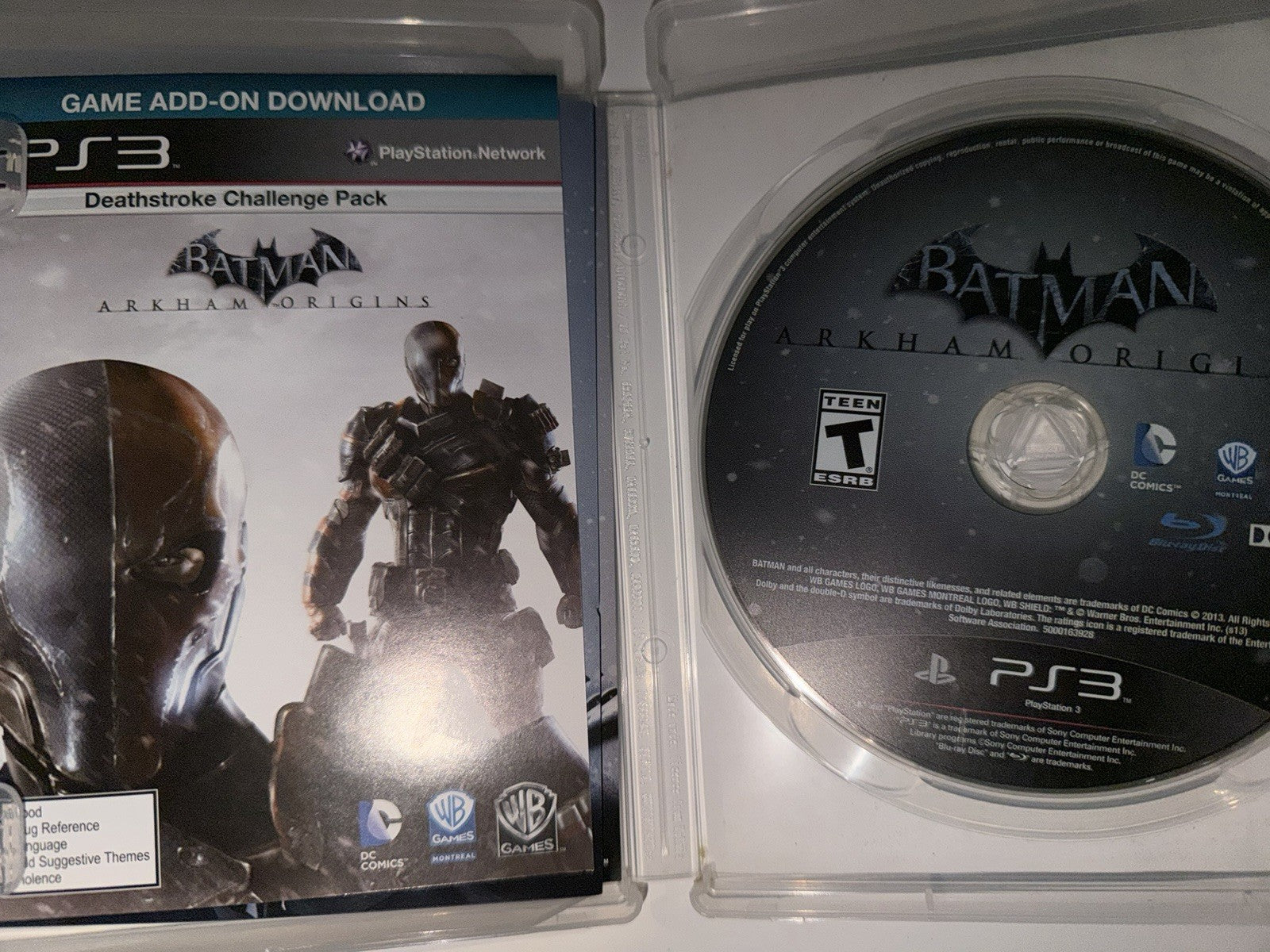 Batman: Arkham Origins (Sony PlayStation 3, 2013) PS3