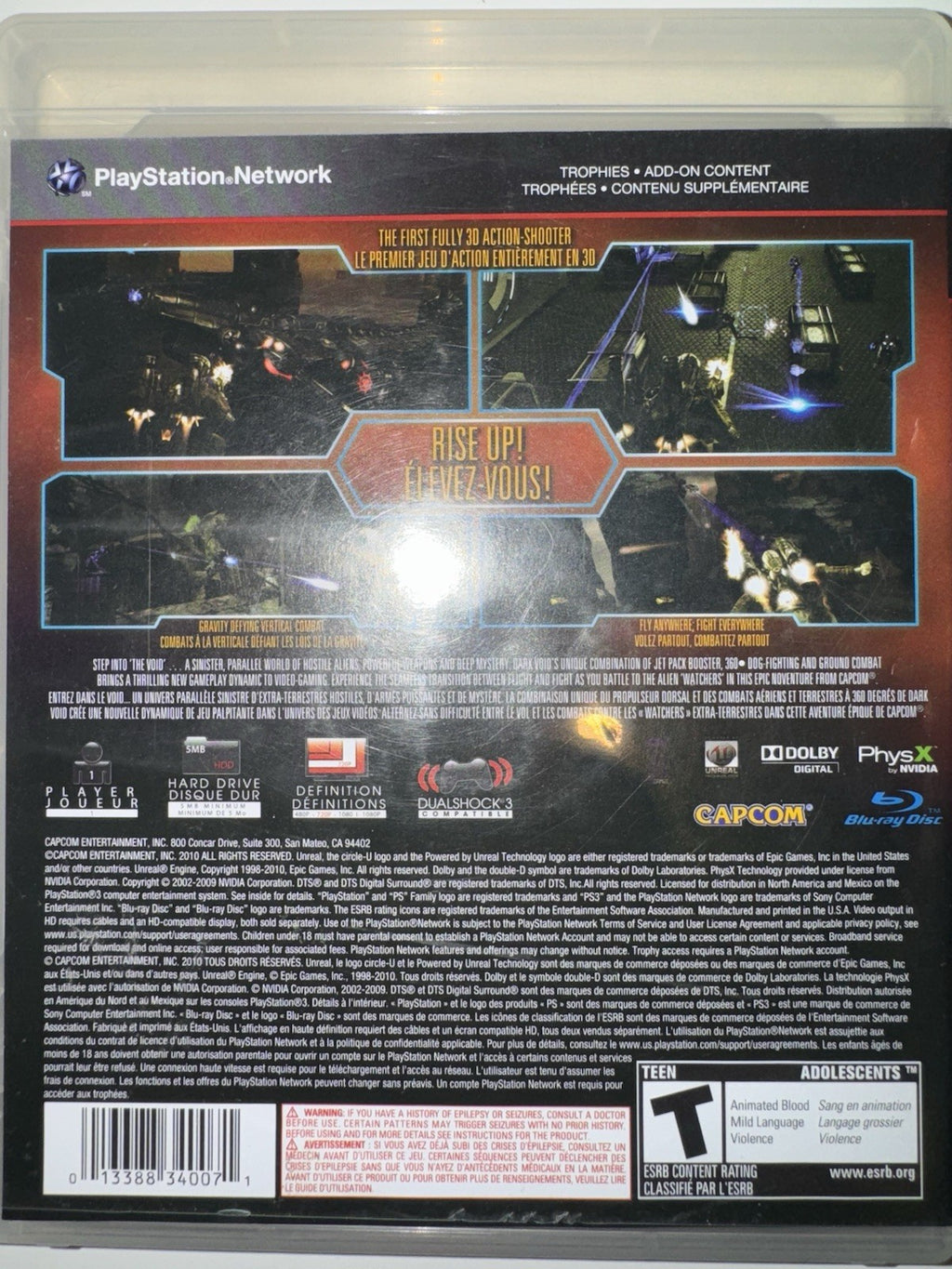 Dark Void (Sony PlayStation 3, 2010) CIB COMPLETE + MANUAL PS3 CAPCOM