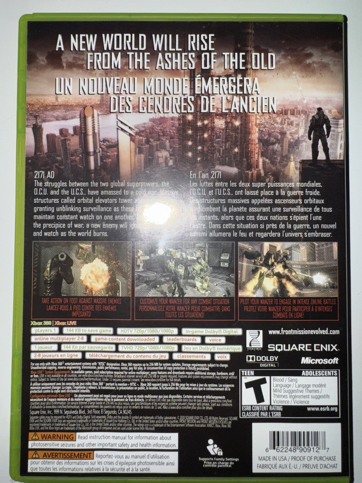 Front Mission Evolved (Microsoft Xbox 360, 2010) Complete CIB XB360