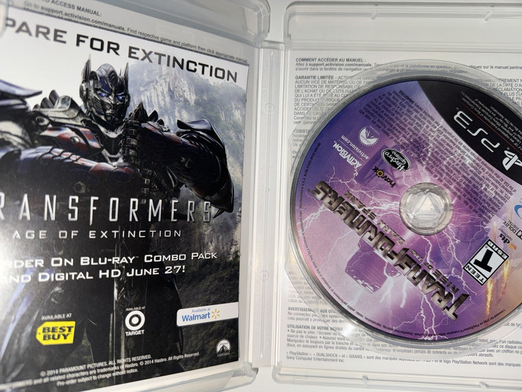 Transformers: Rise of the Dark Spark (Sony PlayStation 3, 2014) PS3
