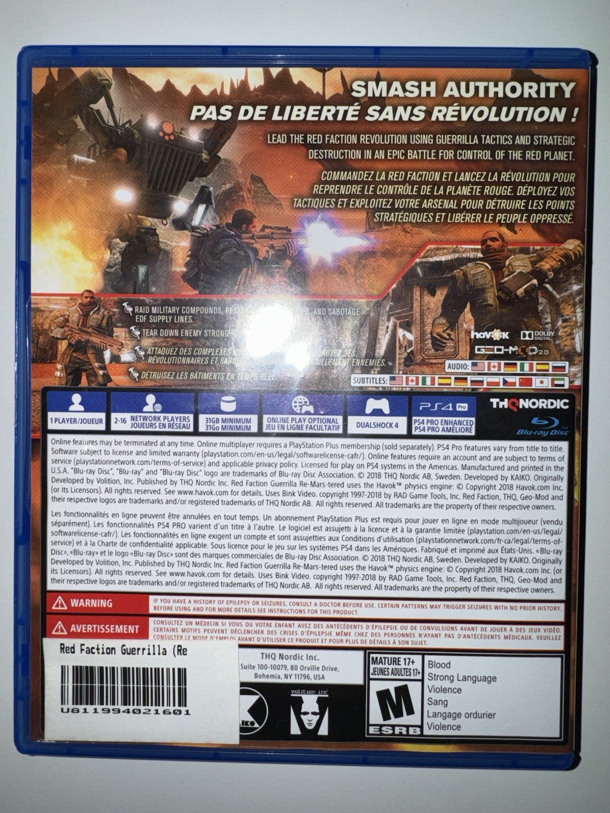 Red Faction Guerilla: Remarstered - Sony PlayStation 4 PS4