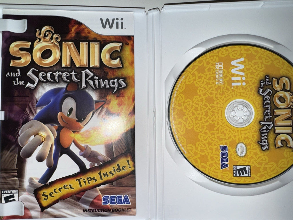 Sonic and the Secret Rings (Nintendo Wii) CIB COMPLETE + MANUAL WII SEGA