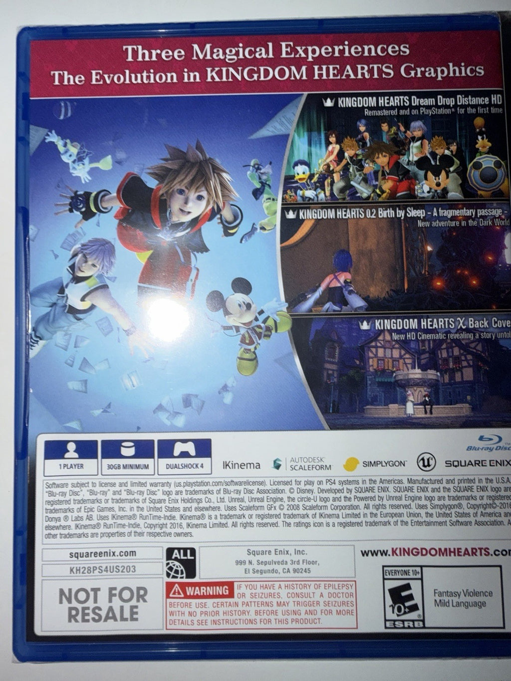 Kingdom Hearts HD 2.8 Final Chapter Prologue (Sony PlayStation 4) BRAND NEW PS4