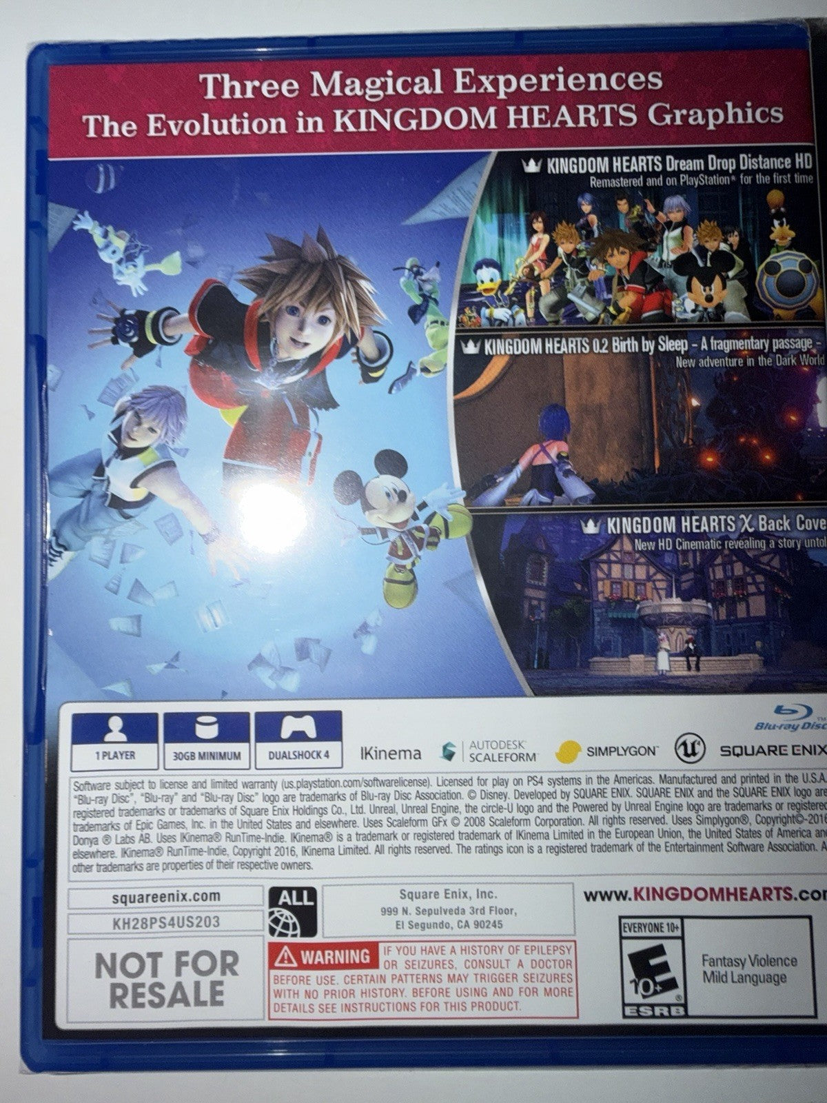 Kingdom Hearts HD 2.8 Final Chapter Prologue (Sony PlayStation 4) BRAND NEW PS4