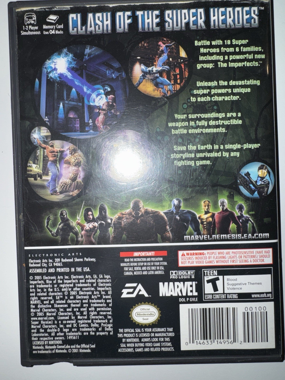 Marvel Nemesis Rise of the Imperfects (Nintendo Gamecube, 2005) CIB COMPLETE GC
